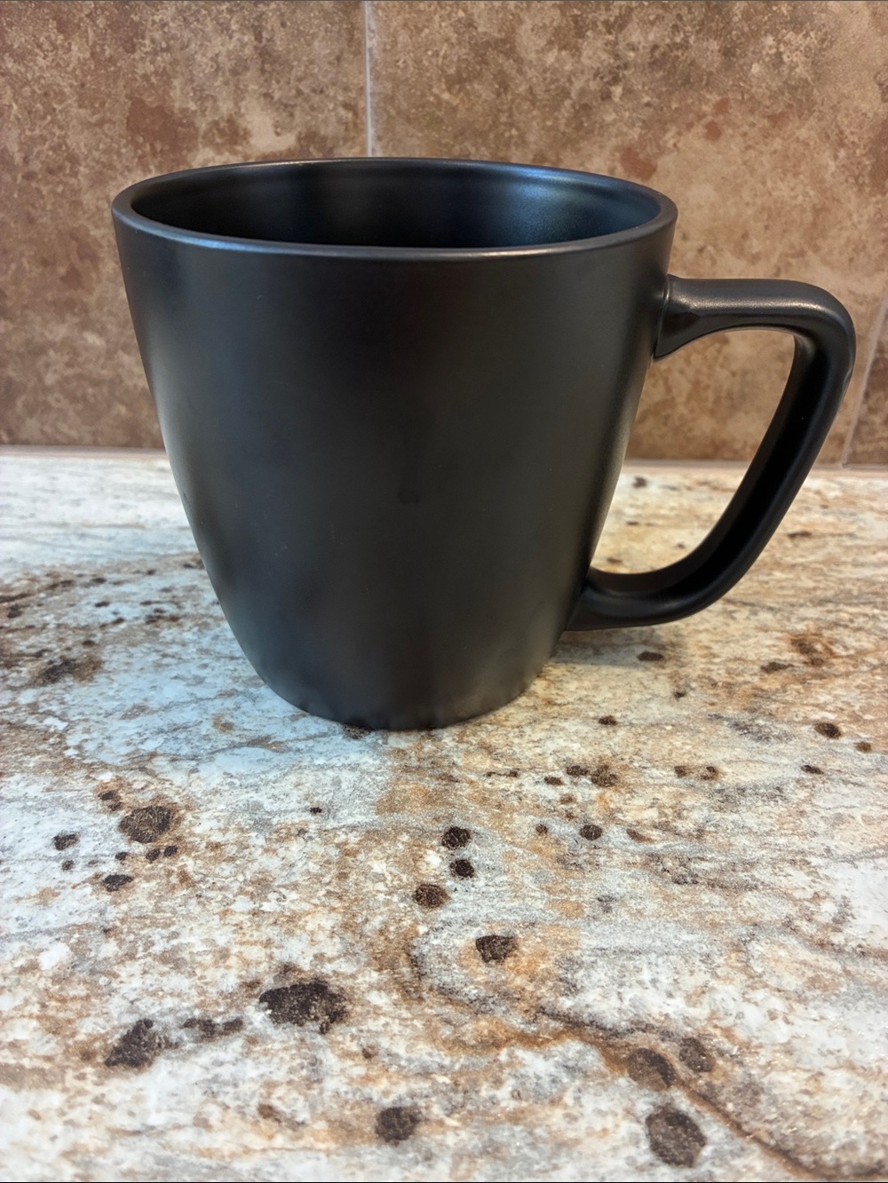 Mainstays Matte Black Ceramic Mug with Comfortable Handle